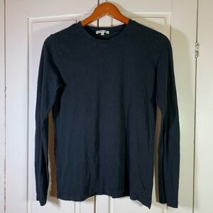 Cotton Citizen Black Long Sleeve Crew Neck T Shirt Hemp Cotton Blend Size S READ